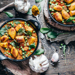 Gnocchi Kürbis Curry vegan