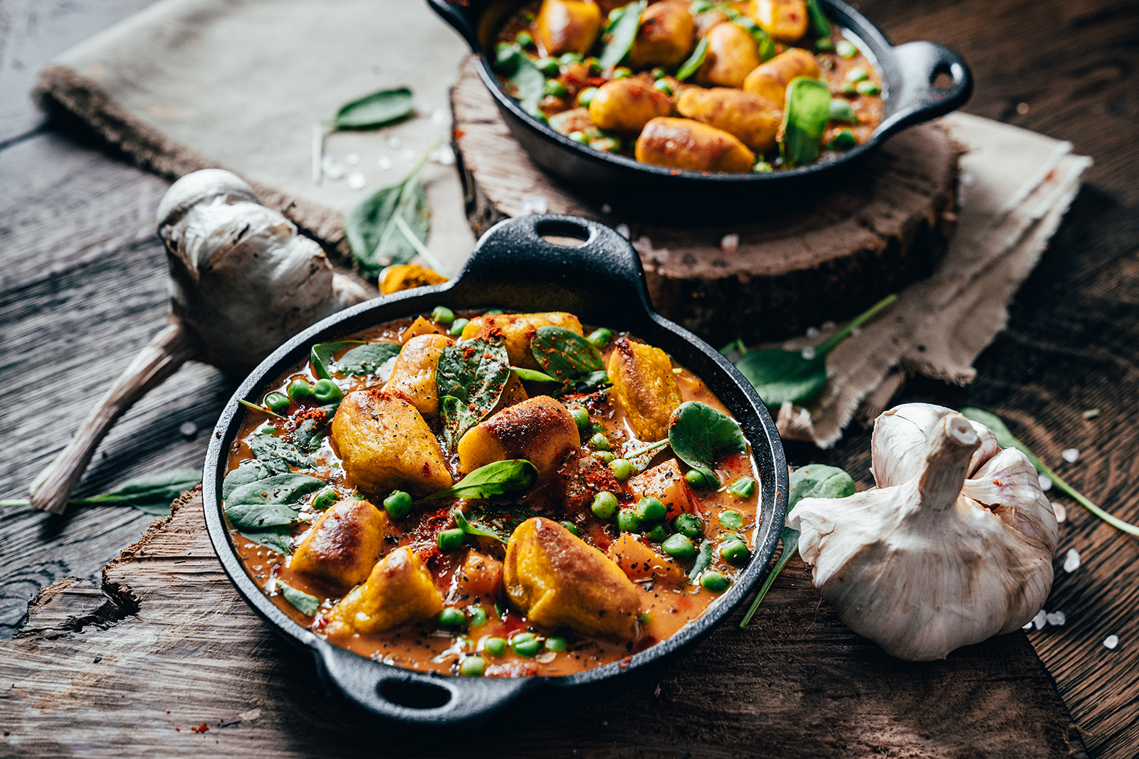 Vegane Gnocchi cremiges Curry vegan