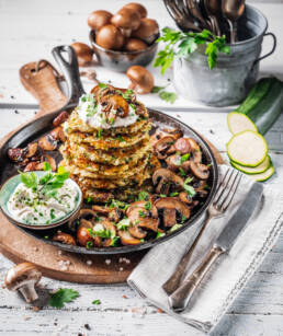 Zucchini Kartoffelpuffer vegan