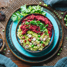 Erbsen Hummus & Rote Bete Hummus