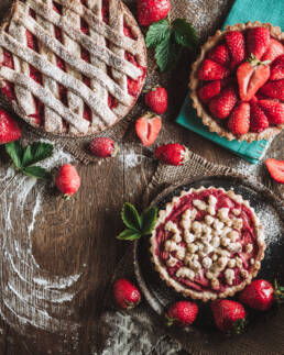 Rhabarber-Erdbeer Kuchen vegan