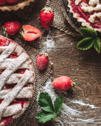 Rhabarber-Erdbeer Kuchen vegan