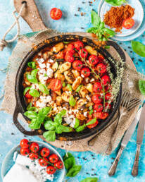 Vegan Gnocchi with Tomato Sauce and Feta