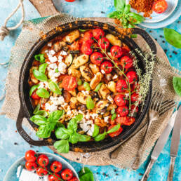 Vegan Gnocchi with Tomato Sauce and Feta