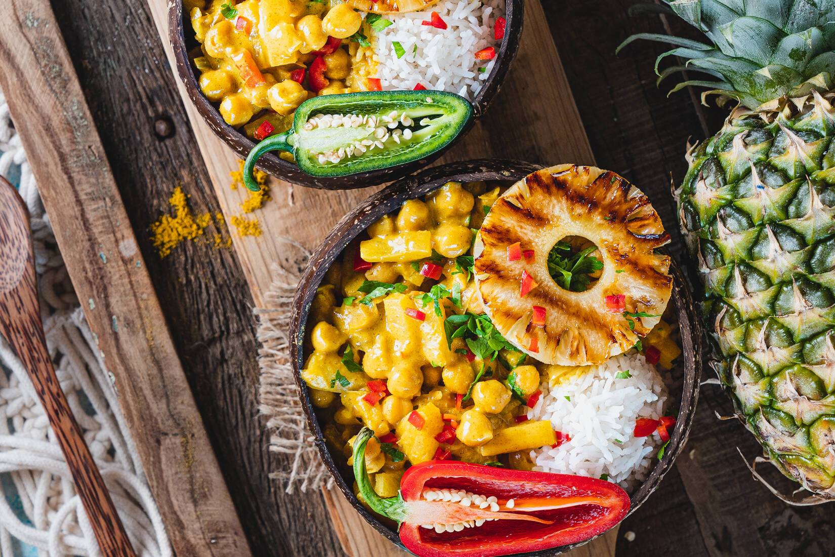 Ananas Curry vegan