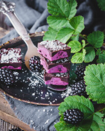 Brombeer Kokos Bars vegan