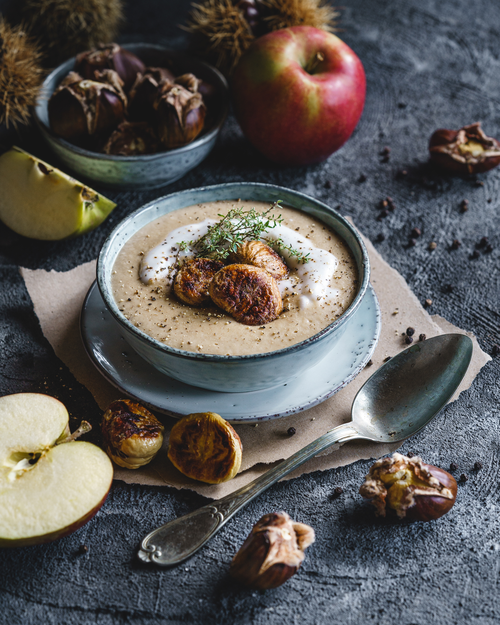 Maronensuppe vegan