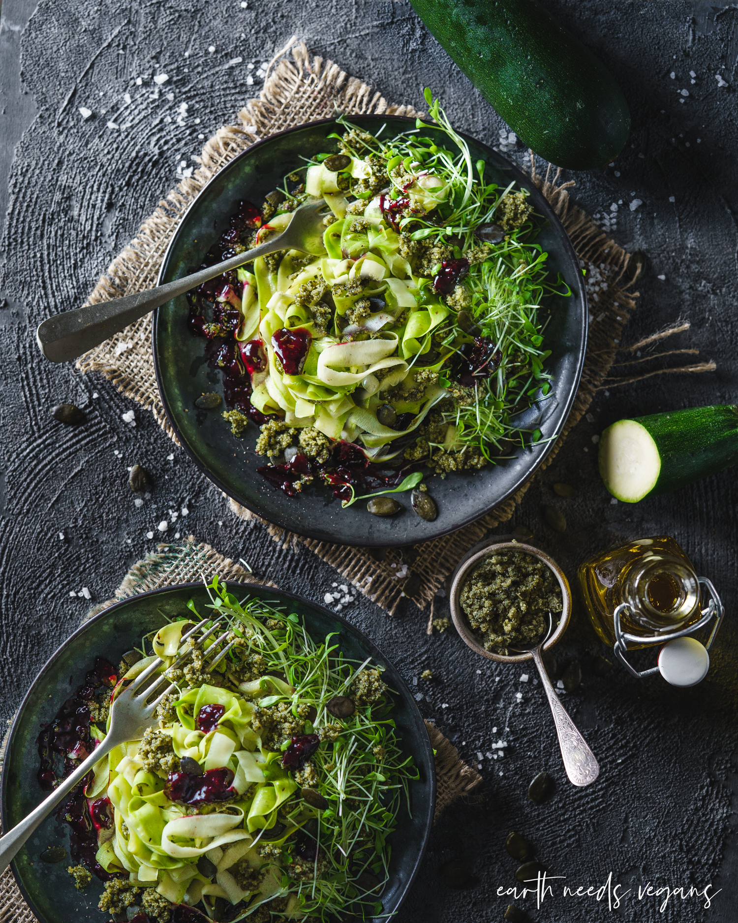 Zoodles Kürbiskernpesto vegan