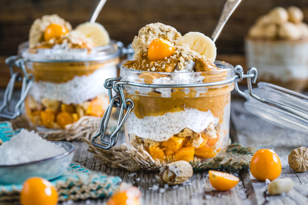 Erdnuss-Kokos-Dessert