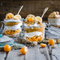 Erdnuss-Kokos-Dessert