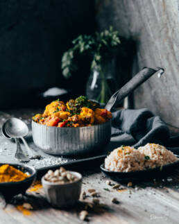 Blumenkohl Brokkoli Curry vegan