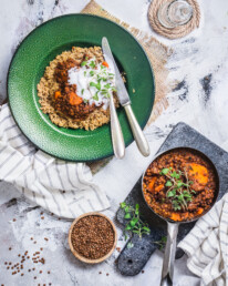 vegane Linsen Bolognese