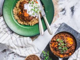 vegane Linsen Bolognese