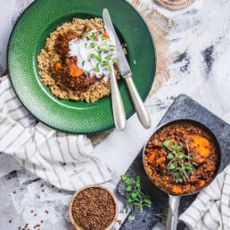 vegane Linsen Bolognese