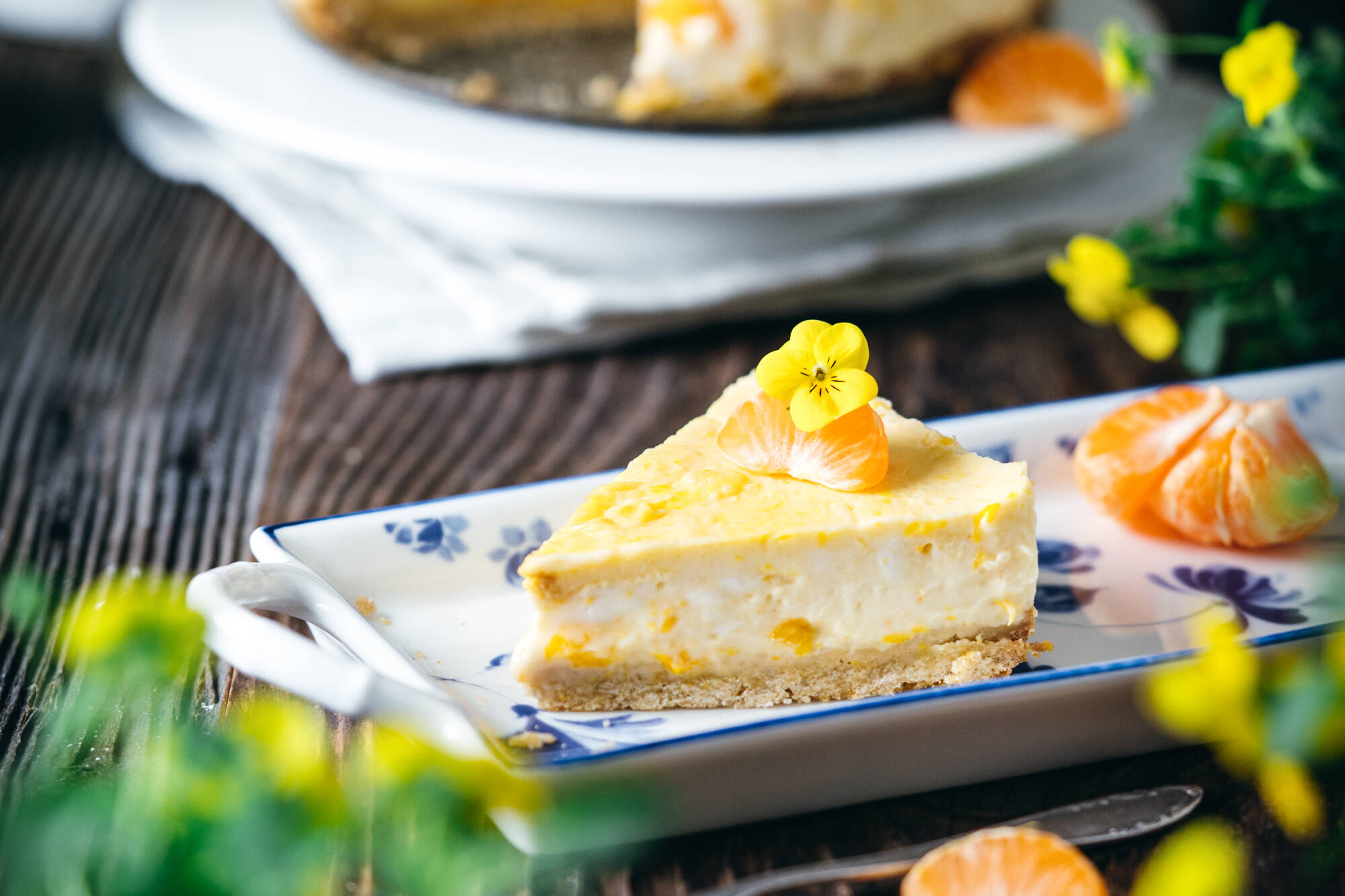 Veganer Mandarinen-Käsekuchen