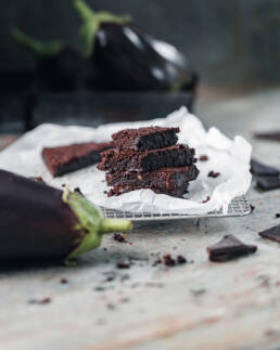 Aubergine and Chocolate Brownies