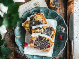 Vegan Poppy Seed Raspberry Cake