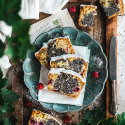 Vegan Poppy Seed Raspberry Cake