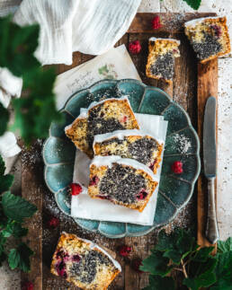 Vegan Poppy Seed Raspberry Cake