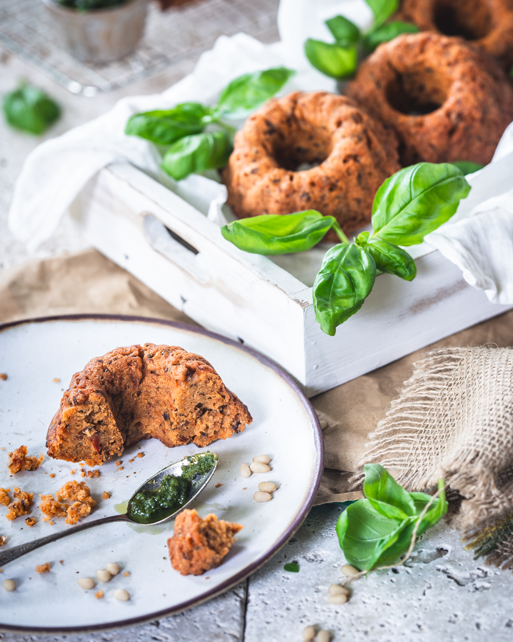 vegan Italian Herb and Sun-Dried Tomato Muffins