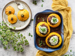Vegan Stuffed Zucchinis with Lentils