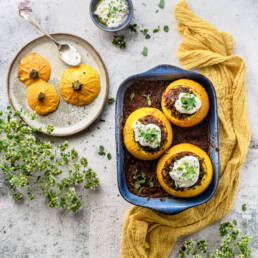 Vegan Stuffed Zucchinis with Lentils