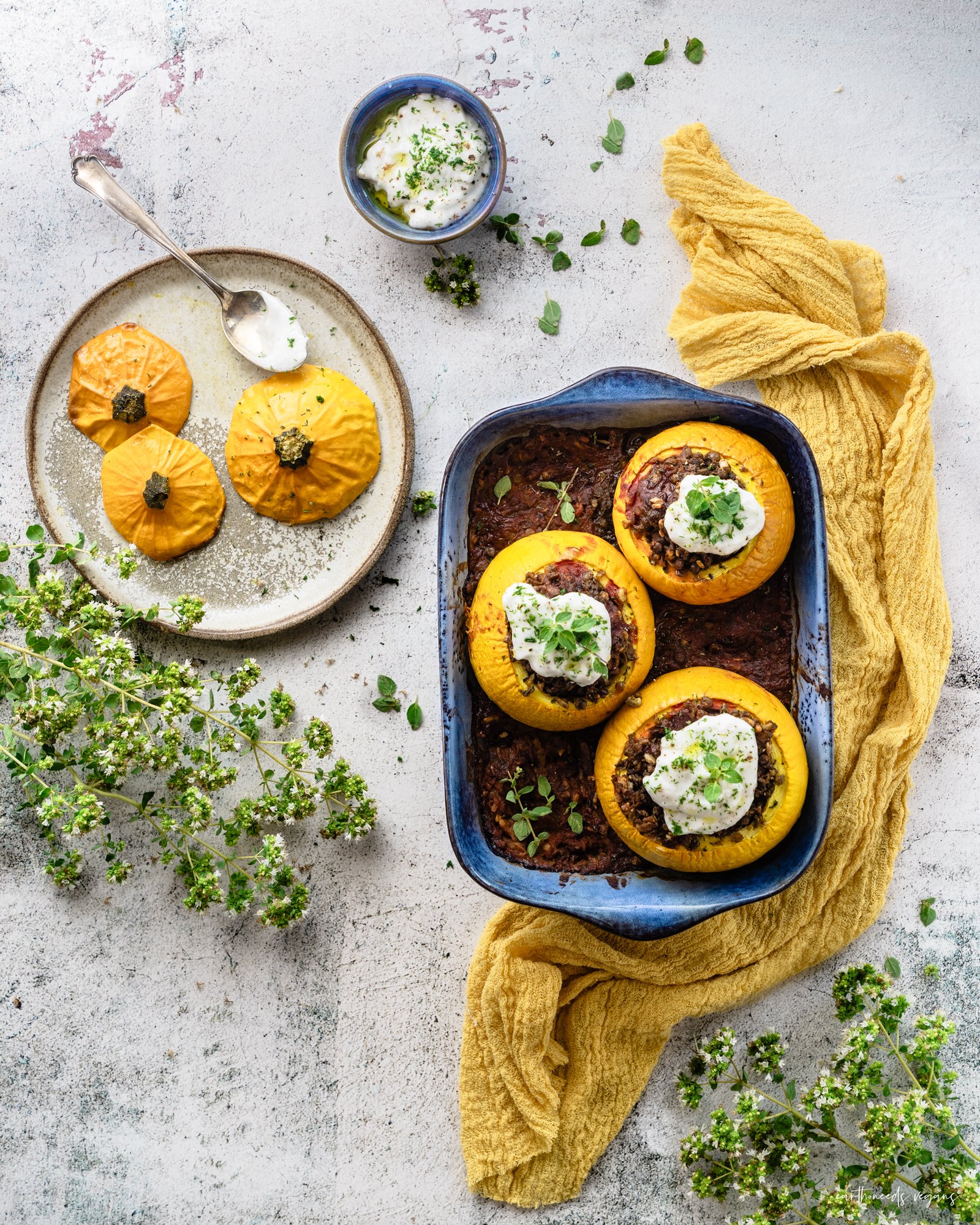 Vegan Stuffed Zucchinis with Lentils