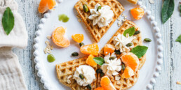 vegane Haferflocken-Waffeln