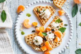 vegane Haferflocken-Waffeln