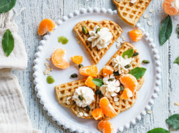 vegane Haferflocken-Waffeln
