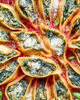 vegane Conchiglioni Spinat Ricotta