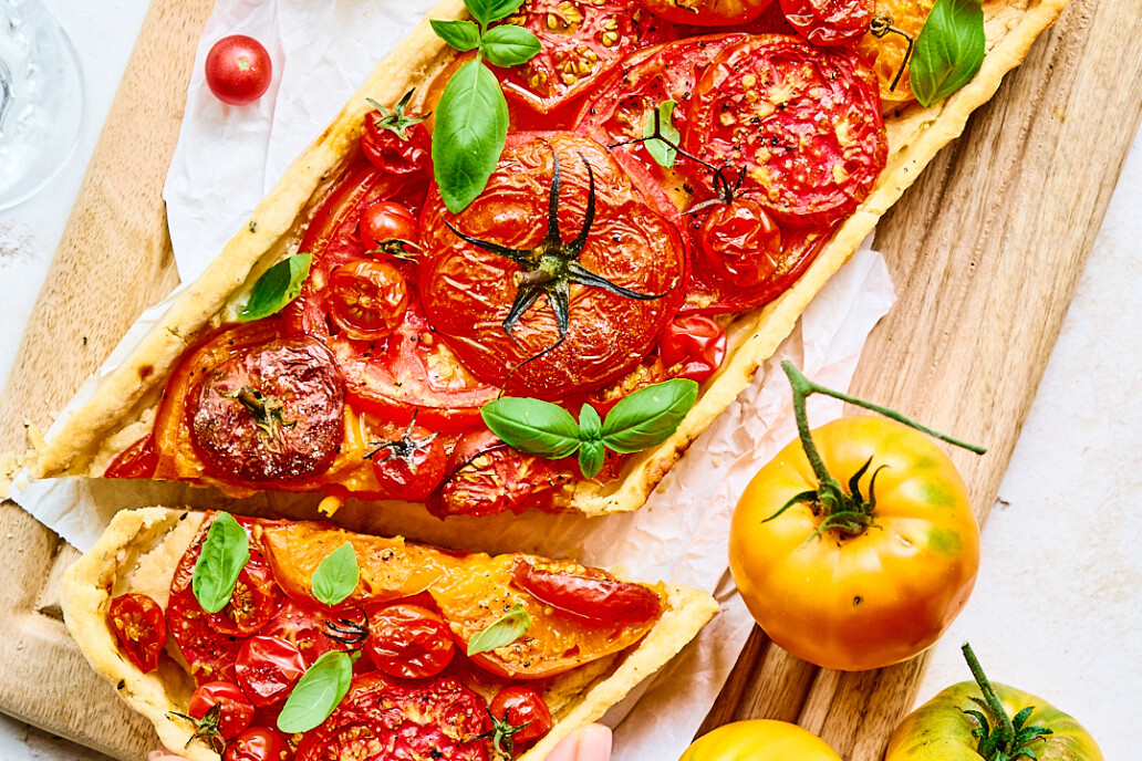 vegane Tomaten Ricotta Tarte