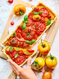 vegane Tomaten Ricotta Tarte