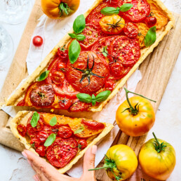 vegane Tomaten Ricotta Tarte