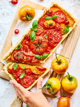 vegane Tomaten Ricotta Tarte