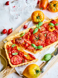 vegane Tomaten Ricotta Tarte