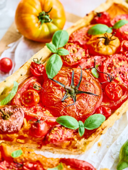 vegane Tomaten Ricotta Tarte