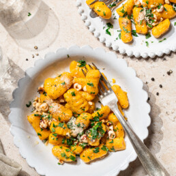 vegane Kürbis Gnocchi
