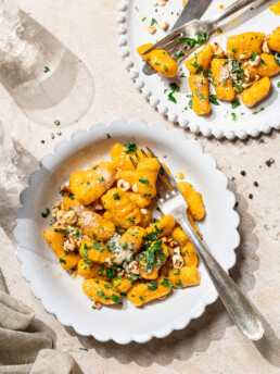 vegane Kürbis Gnocchi
