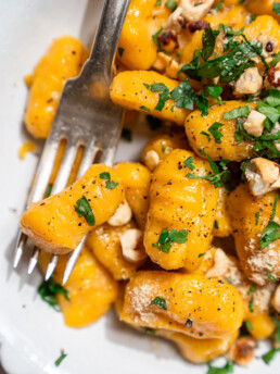 vegane Kürbis Gnocchi
