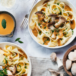 Cremige vegane Pilzsauce