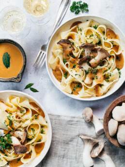 Cremige vegane Pilzsauce